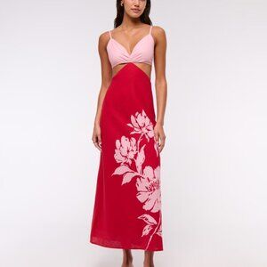 Abercrombie & Fitch The A&F Julia Slip Cutout Maxi Dress